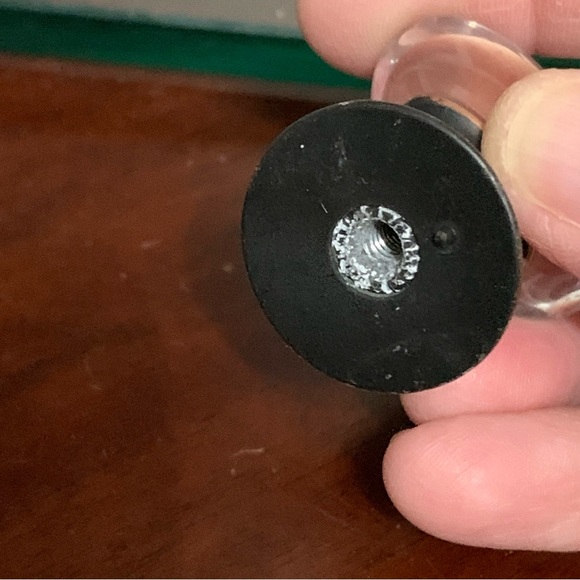 Oblong Clear and Metal Drawer Pull - Picture 4 of 8